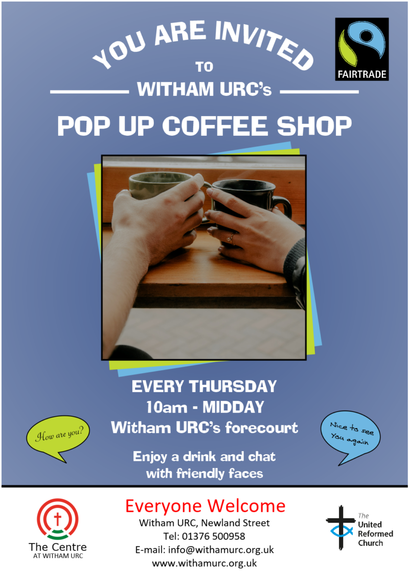 Pop up coffee shop – Witham URC